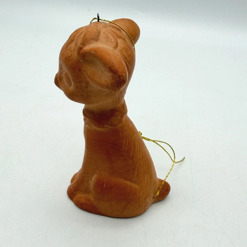 Vintage Terracotta Fawn Deer Ornament Made in Japan Clay Figurine Mid Century